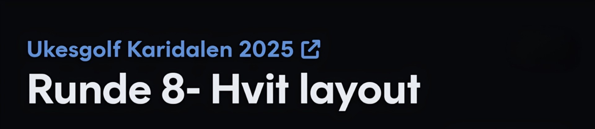 Norgescup i Valdres, ukesgolf og celebert besøk i Karidalen